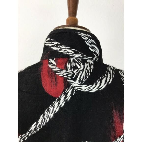 Kaktus Single Breast Open Front Embroidered Print Jacket - Picture 8 of 12
